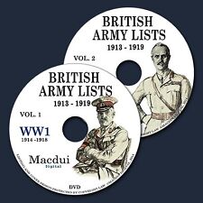 British Army Lists 1913-1919 incl. WW1 (1914-1918) E-book 65 Parts on 2 DVD PDF  picture