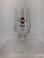 Henninger German Meister Made Footed Beer Glass Brewery Frankfurt picture