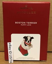 Hallmark 2021 Boston Terrier Puppy Love 31st in Series Mint in Box Ornament picture