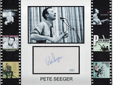 PETE SEEGER  Autographed Display JSA COA picture