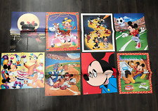 90'S DISNEY 8X POSTER LOT 16X20 * MICKEY & MINNIE MOUSE * DONALD DUCK * PLUTO picture