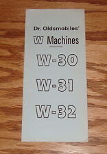 1969 Oldsmobile Dr Oldsmobiles W Machines Sales Brochure W-30 W-31 W-32 69 picture