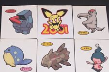 Lot 6 Japan Pokemon Sticker Seal Card Daiichi Pan Decochara Pichu 2001 picture