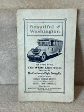 1920's Washington DC Whte Line Autos Continental Sight Seeing Bus Tour Brochure picture