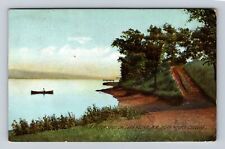 Lake Keuka NY-New York, Fishing on Lake Keuka, Antique Vintage Souvenir Postcard picture