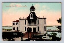 Savannah GA-Georgia, Savannah Yacht Club, Antique, Vintage c1913 Postcard picture
