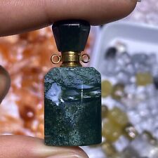 1pc Wholesale  Natural Aquatic agate  Perfume Bottles Quartz Crystal Pendant gem picture