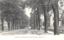 1914 Homes High St. looking South Bristol RI post card picture