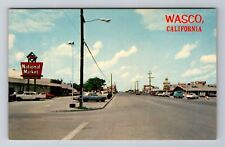 Wasco CA-California, National Market, Antique, Vintage Souvenir Postcard picture