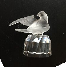 RARE vtg Swarovski Zales Crystal Pigeon Dove Bird Figurine Prism Base - AS IS picture