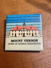 Mount Vernon Home Of George Washington Vintage Souvenir Pin Back Square Button picture