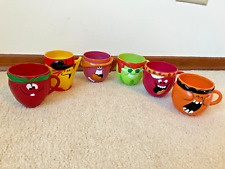 6 Vintage Pillsbury Plastic Funny Face Cups Mugs 1969 1974 USA Lot of 6 picture