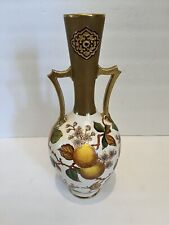 Antique Old Hall Gold Vase With Fruit c. 1884-1902 England Designed By Dressler picture