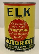 Rare Vintage Elk  Motor Oil, Full Quart Can picture