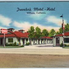 c1950s Williams, CA Traveler's Motel Hotel Roadside Sign 
