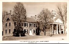 Real Photo PC Library and Alumni Hall, Court Street in Haverhill, New Hampshire picture
