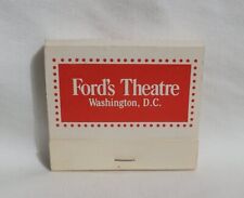 Vintage Ford's Theatre Theater Matchbook Washington DC Advertising Matches Full picture