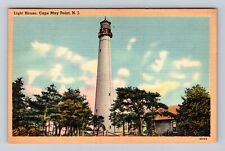 Cape May Point NJ-New Jersey, Cape May Point Light House, Vintage c1949 Postcard picture