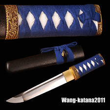 40CM Self-defense Sharp Tanto Knife Black Japanese Samurai Handmade Short Sword picture