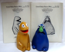 Super RARE 1958 Wilkins & Wontkins Rubber Jim Henson Puppets w/Patent Papers*WOW picture