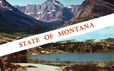 Postcard MT State of Montana Mountain & Water View Chrome Vintage PC f9287 picture