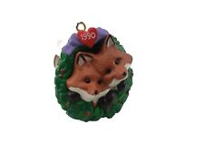 1990 Hallmark Keepsake Ornament Isn't Love Wonderful Fox Animal Couple picture