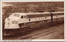Train Canadian Pacific Diesel Electric Passenger Locomotive CP Rail Postcard L1 picture