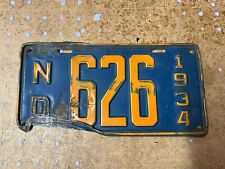 1934 North Dakota Truck license plate Low digit 3 digit picture