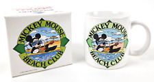 1986 Vintage Walt Disney Mickey Mouse Beach Club Applause Mug in Box picture