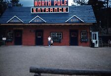 1959 North Pole Colorado Tourist Entrance Kids Standing Vintage 35mm Slide picture