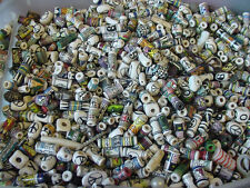 Big lot of 100 Hand Painted Vintage mixed Ceramic Peruvian Inca loose Bead 1980 picture