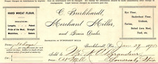 1895 BURKHARDT WISCONSIN C. BURKHARDT GRAIN DEALER BILLHEAD INVOICE Z642 picture