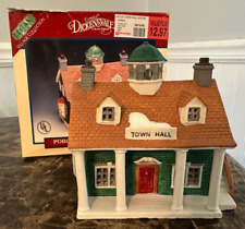 VINTAGE 1993 LEMAX TOWN HALL PORCELAIN HOUSE DICKENSVALE VILLAGE picture