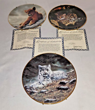 Lot of 3 Wild Innocents Charles Frace Porcelain Collectable  Plates A Sunny Spot picture