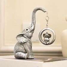 Elephant Statue For Home Decor.Silver Elephant Decor For Living Room,Office,S... picture