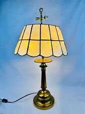 Vtg Capiz Shell Shade Brass Table Lamp  picture