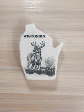 Montana Marble Paper Weight Wisconsin Deer Elk Engraving  Souvenir picture
