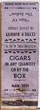 Clyde P Burritt Rochester NY New York Cigars Pipes Vintage Matchbook Cover picture