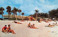 Anna Maria Island FL Florida Beach Bathing Beauty Pavilion 50s Vtg Postcard C24 picture