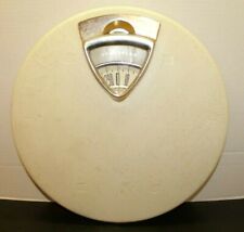 Vintage Brearley Company Counselor Cream With Gold Flakes Bathroom Scale MCM picture