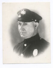 1940's-1950's VIGNETTED CLOSEUP BUST OF POLICEMAN SNAPSHOT #A picture