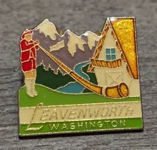 Leavenworth, Washington Bavarian-Styled Village Alphorn & Mountains Lapel Pin picture