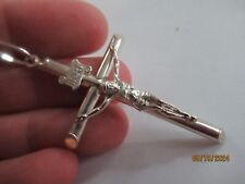 Vintage Sterling Silver 925 Catholic Rosary Crucifix Cross picture
