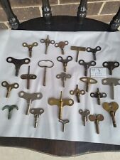 Vintage Antique Set Of 25 Metal Winding Clock Keys picture
