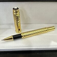 Luxury Patron of Arts Burgess Series Gold Grid Color 0.7mm Rollerball Pen picture