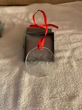 Lalique 1988 Mistletoe Clear & Frosted Crystal Ornament Paris France with box picture