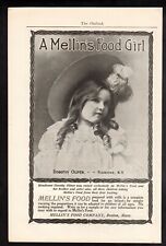 Vintage Advertisement print 1899 Mellin's Food Girl Dorothy Oliver Flushing NY picture