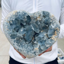 8.3lb Large Natural Blue Celestite Crystal Geode Quartz Cluster Mineral Specimen picture