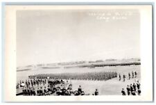 c1941 US Army Passing Review Band Military Camp Cooke CA RPPC Photo Postcard picture