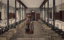 Postcard Interior of Quarters Fort Riley Kansas KS picture